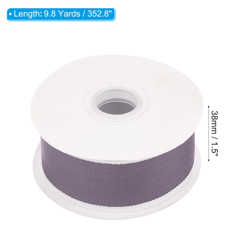 Christmas Striped Ribbon, Candy Ribbon Roll Fabric - Purple - 9.8 Yards x 1.5"