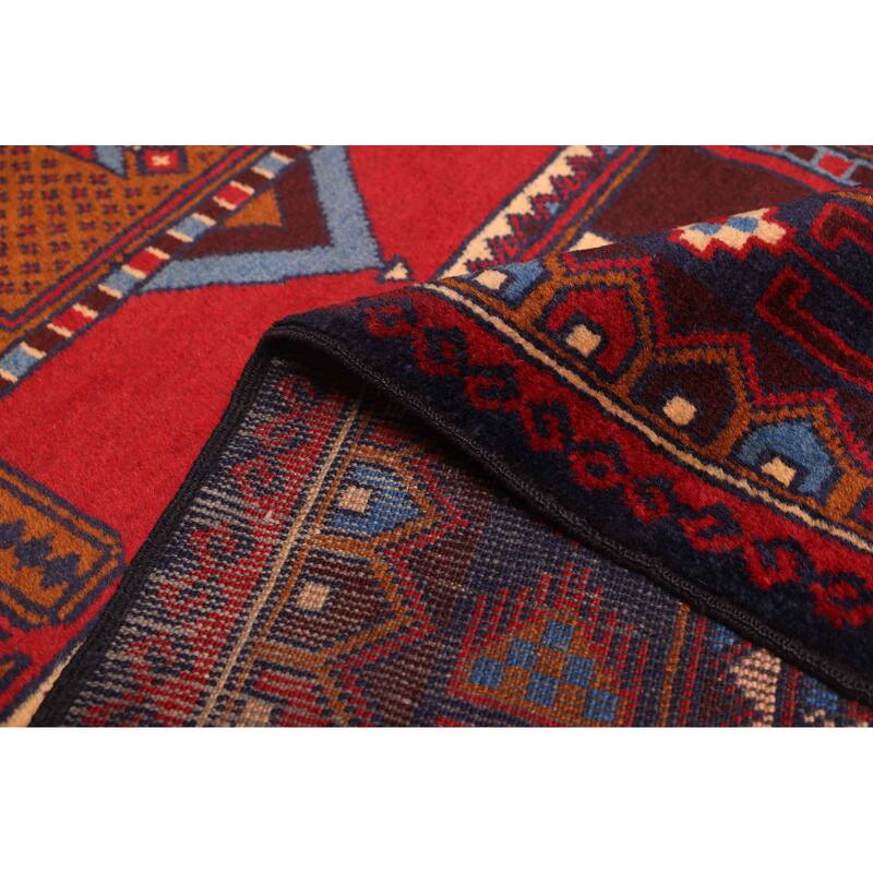 ECARPETGALLERY Hand-knotted Teimani Red Wool Rug - 3'5 x 6'6