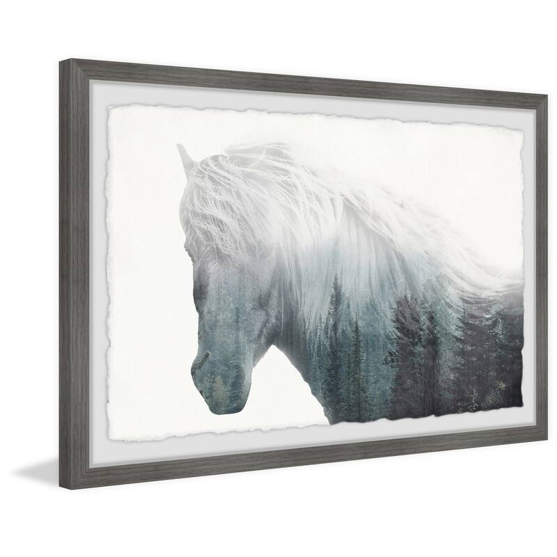 'Dramatic Horse' Framed Painting Print - 24 x 16