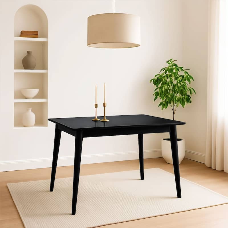Now Furniture 48" Mid-Century Modern Rectangular Dining Table - Black