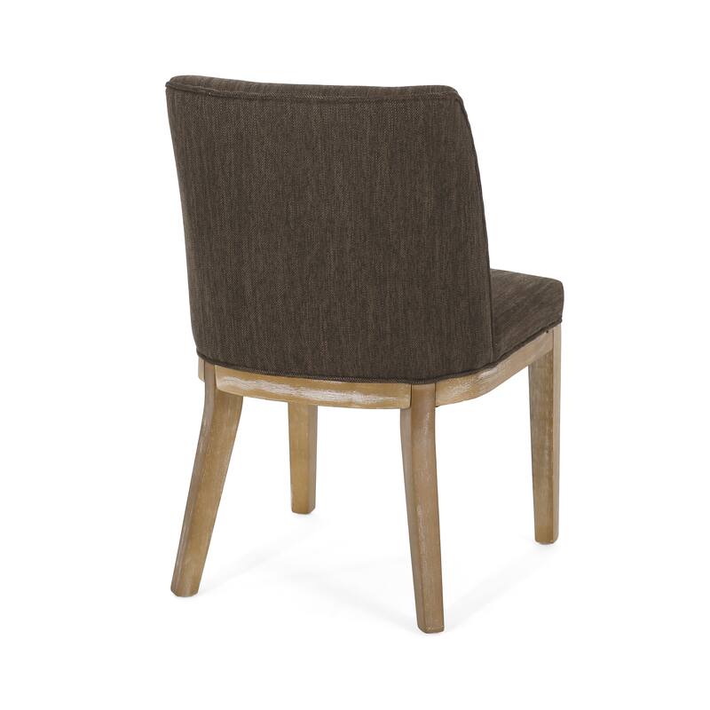 Modern Set of 2 Dining Chairs with Fabric Cushioned Seat Backrest, Solid Wood Frame for Dining Room Living Room and Bedroom