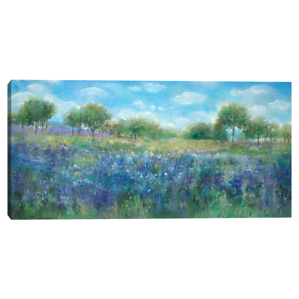 Bluebonnets Hill Canvas Art Print