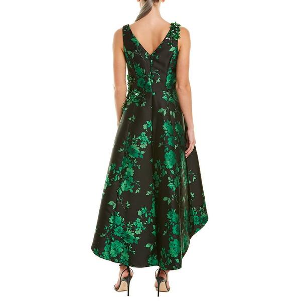 Shop Teri Jon By Rickie Freeman Silk Blend A Line Dress
