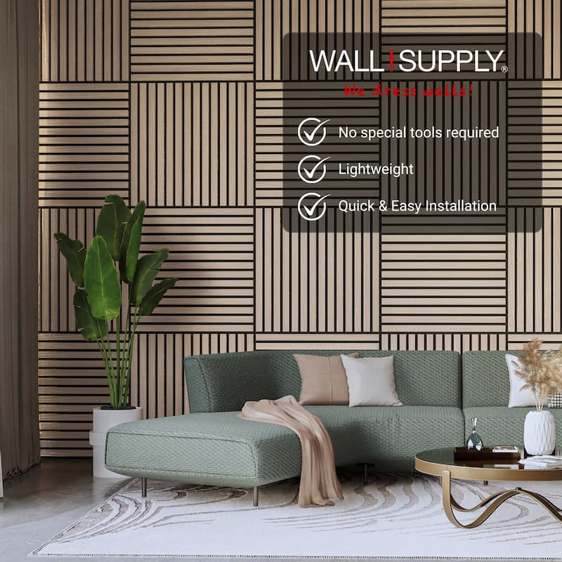 Wall!Supply UltrAcoustic Eco Tile 3D Acoustic Polystyrene Wall Panels Set of 6 Panels Covers 10.87 sq ft
