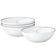 preview thumbnail 1 of 1, Noritake Platinum Wave Set Of 4 Cereal Bowls, 7-3/4", 36 Oz.