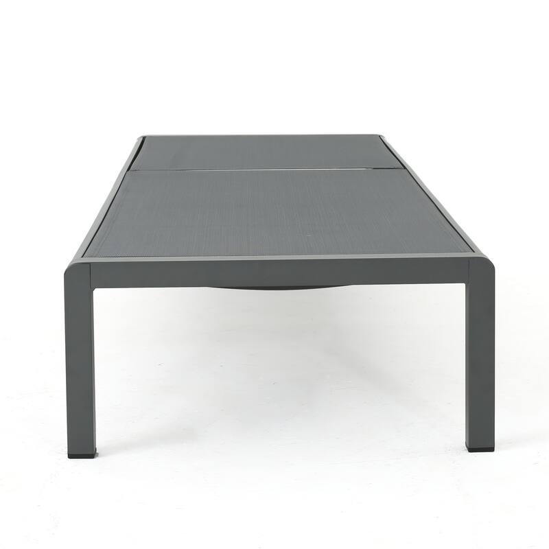 Cape Coral Outdoor Aluminum Chaise Lounge by Christopher Knight Home