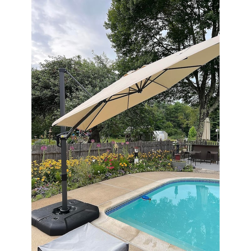 PURPLE LEAF 10 x 13 ft 360 Degree Rotation Patio Umbrella