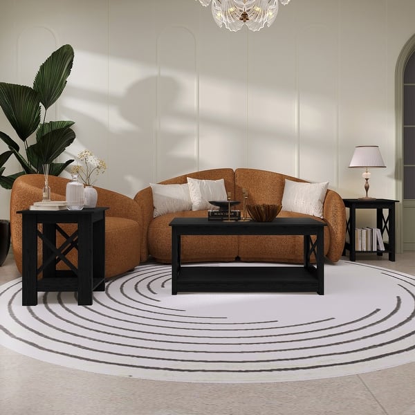 CraftPorch Modern 3-Pieces Coffee Table Set - Bed Bath & Beyond - 43844303