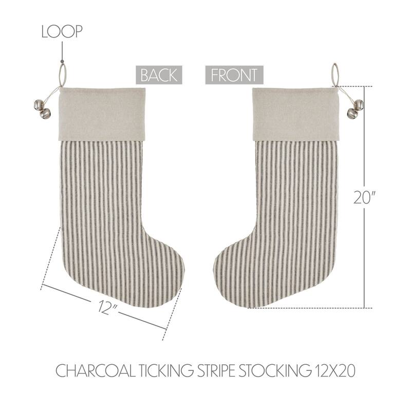 Sawyer Mill Ticking Stripe Stocking - Stocking 12x20