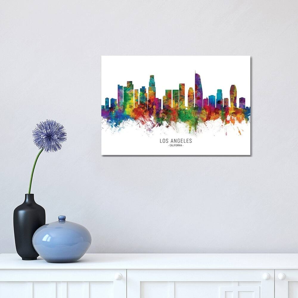 iCanvas "Los Angeles California Skyline" by Michael Tompsett Canvas Print