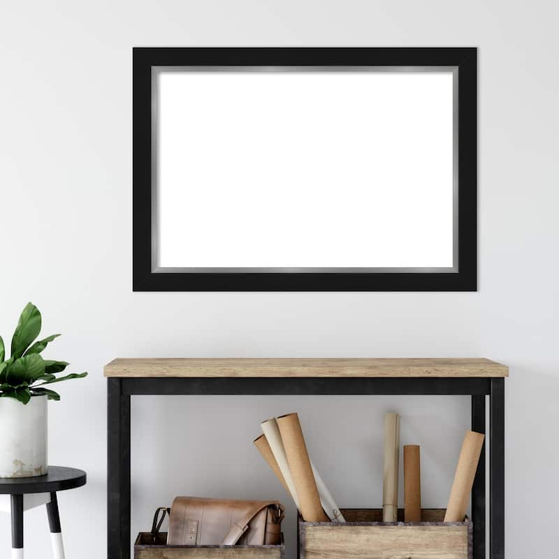 Amanti Art Eva Black Silver Framed Dry Erase Magnetic Board