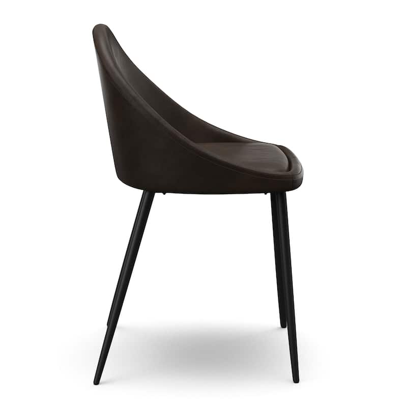 Marco Vegan Leather Chairs Black Legs (Set of 2)