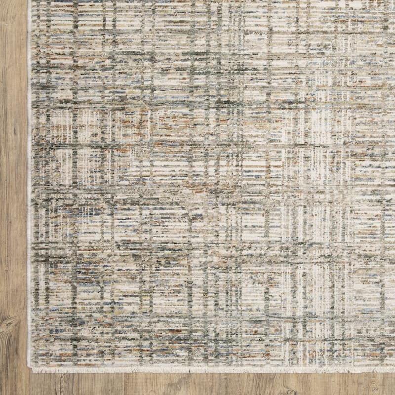 Sienna Distressed Abstract Beige/ Multi Area Rug