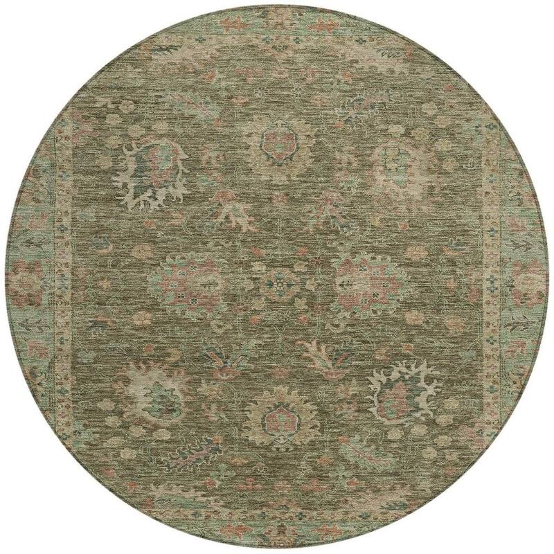 HomeRoots Floral Traditional Rectangle Outdoor Rug