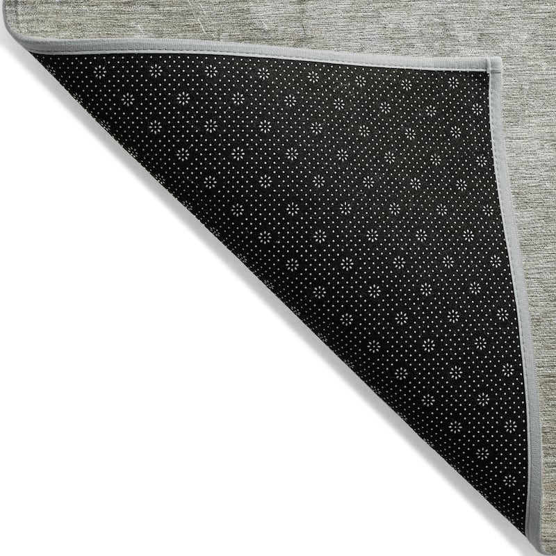 Machine Washable Indoor/ Outdoor Abstract Solid Chantille Rug