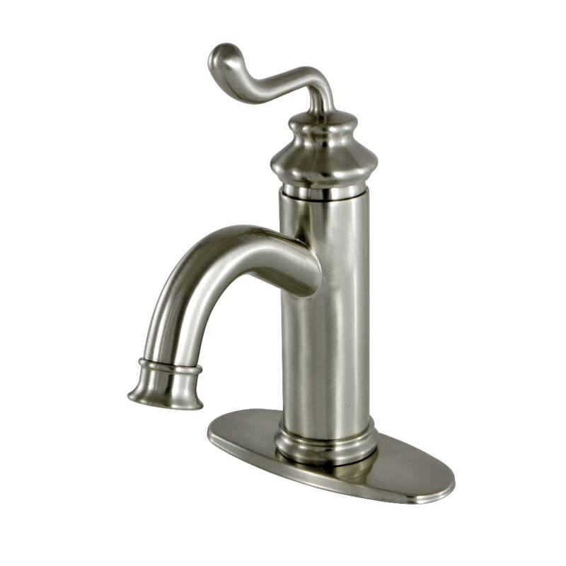 Kingston Brass Royale 1-Handle Monoblock Bathroom Faucet - Brushed Nickel