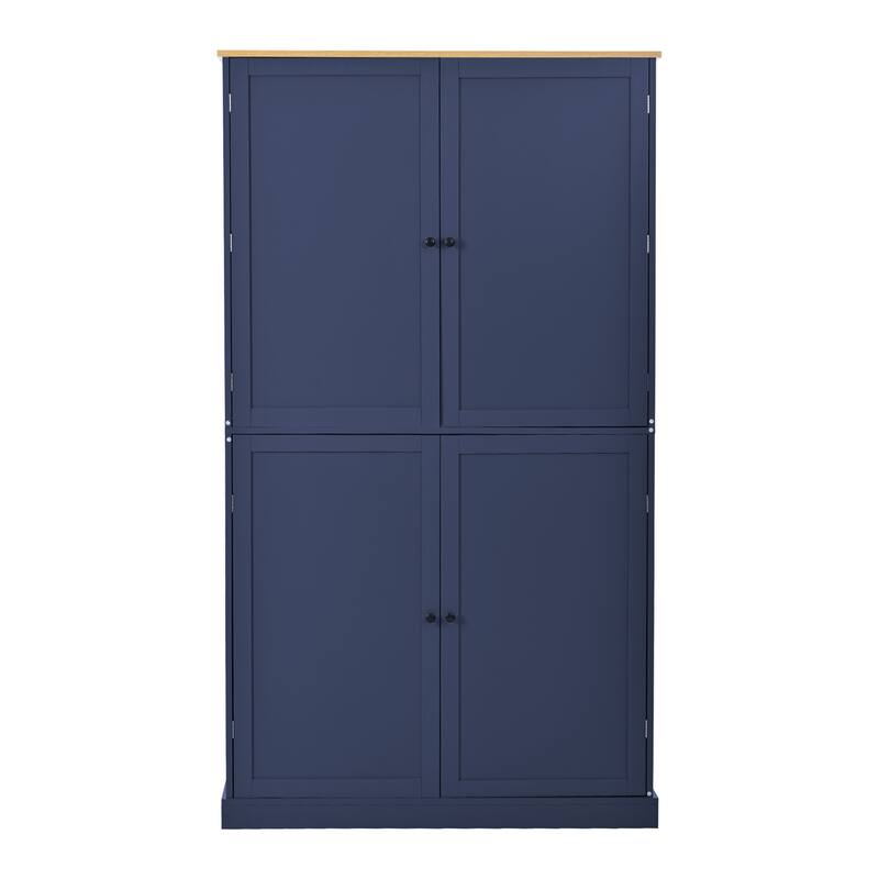 40.2"x20"x71.3"Freestanding Kitchen Pantry Large Cupboard Storage Cabinet with 2 Drawers, 2 Adjustable Shelves, 8 Door Shelves