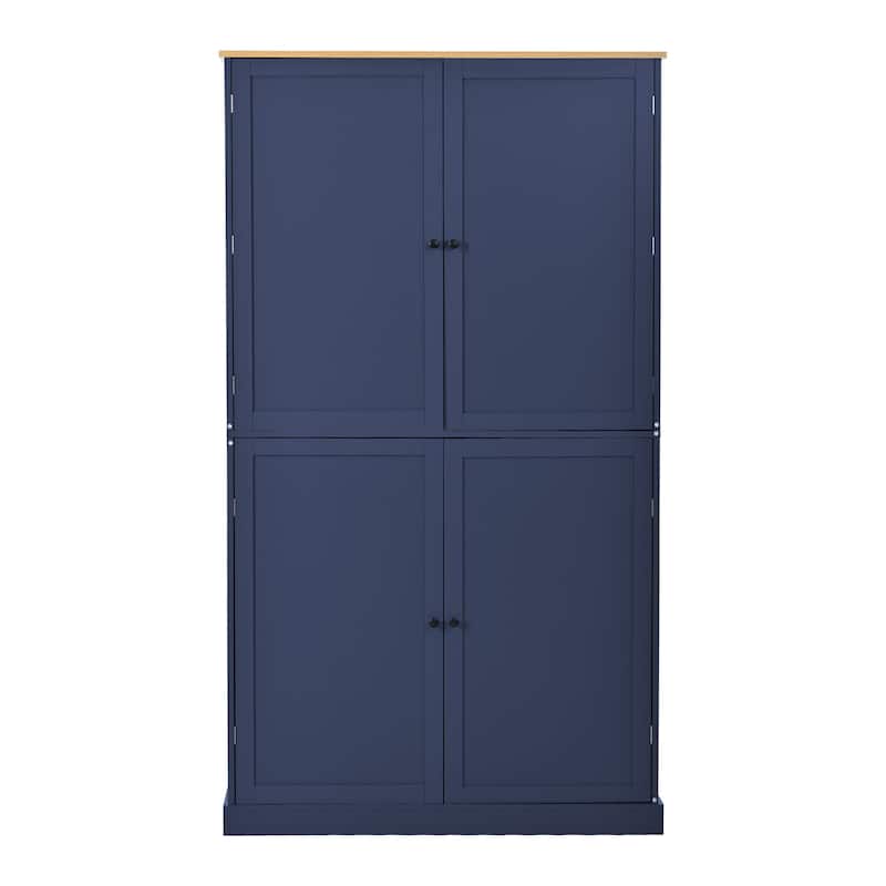 Freestanding Kitchen Pantry Cabinet, Storage Cabinet with 8 Door Shelves & 2 Drawers, Buffet Cabinet with 2 Adjustable Shelves