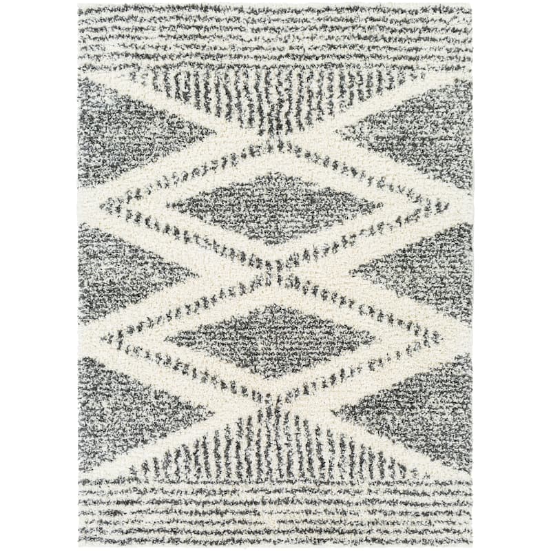 Livabliss Ghaya Moroccan Diamond Plush Area Rug
