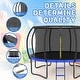 preview thumbnail 4 of 6, 12FT Outdoor Trampoline Big Stable Trampoline With Inner Safety Enclosure Net, Ladder, PVC Spring Cover Padding - Black+Blue