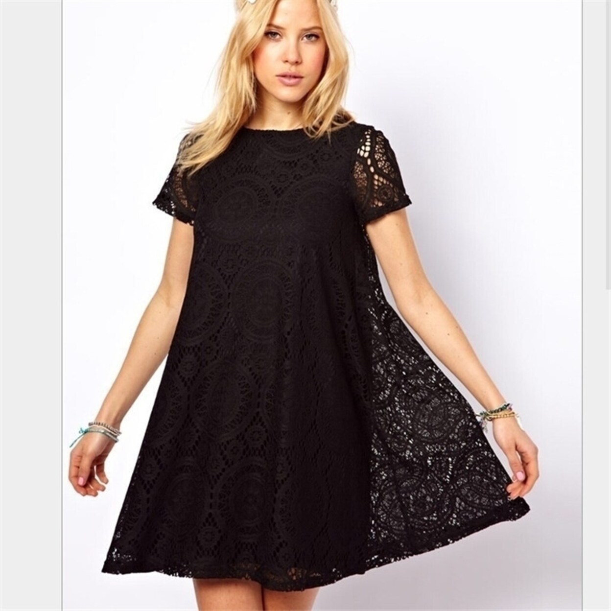 bohemian short sleeve dress