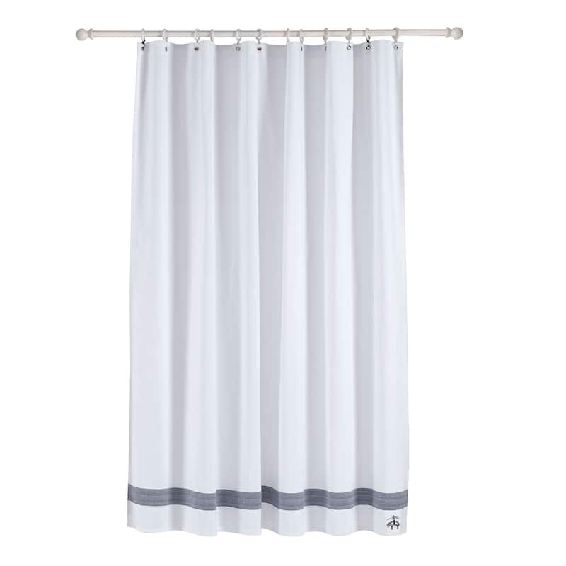 Brooks Brothers Ottoman Rolls Shower Curtain - Navy