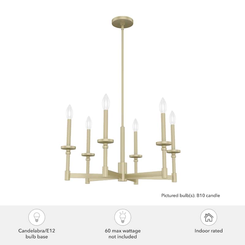 Hunter Briargrove Candle Chandelier - Entry, Dining Room - Glam, Transitional, Modern