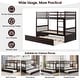 preview thumbnail 19 of 18, Costway Twin Over Twin Bunk Bed with Twin Trundle Solid Wood Frame - See Details