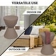 preview thumbnail 105 of 143, Boyd Round Side Table with Ribbed Design Base - Accent Hourglass End Table with Removable Lid for Living Room & Bedroom