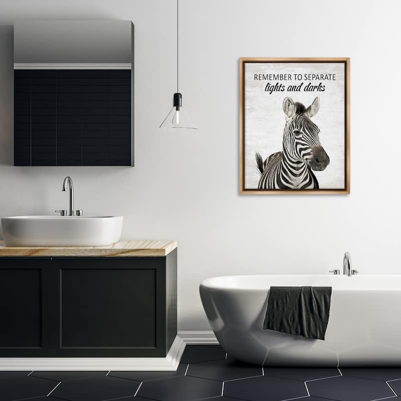 Stupell Remember To Separate Laundry Framed Floater Canvas Wall Art Design By Lettered and Lined