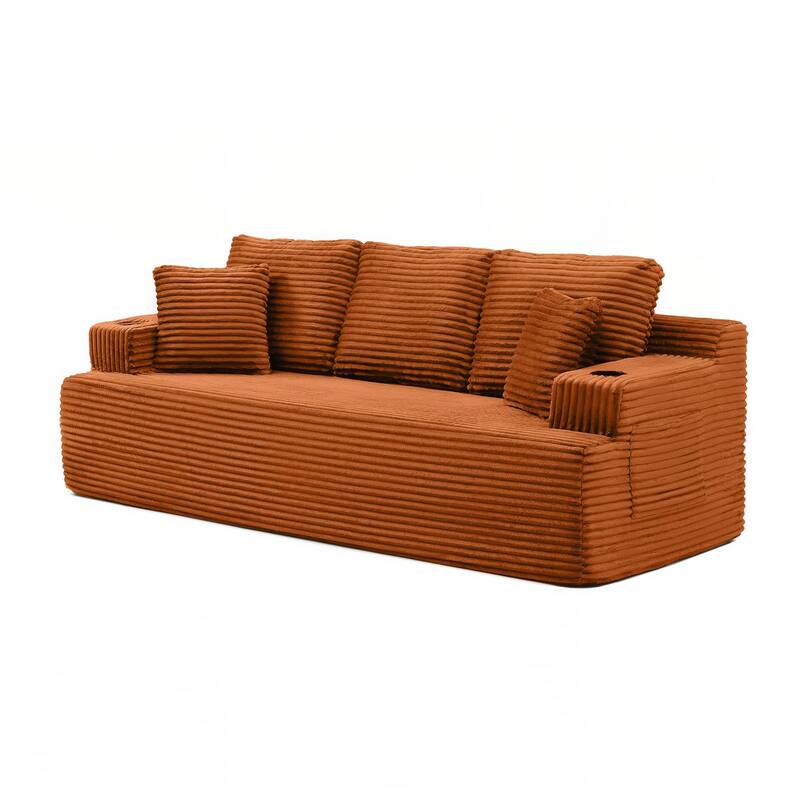 86.2''Boneless Sofa Couch with 2 Pillows Extra