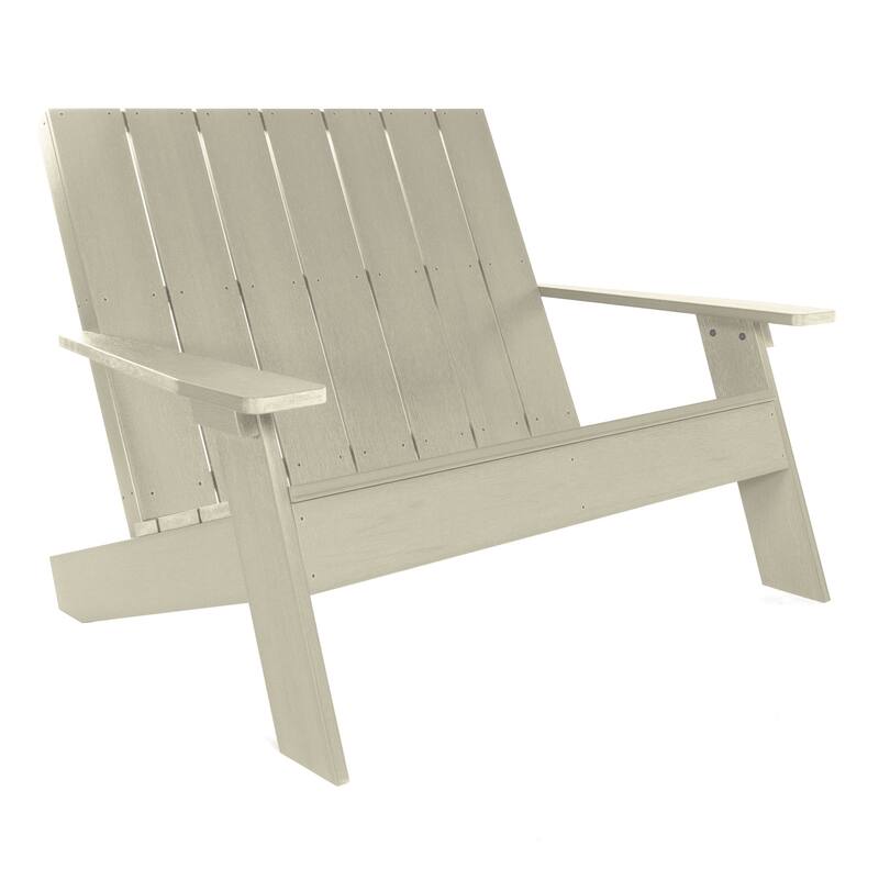 HIGHWOOD Double Wide Modern Adirondack Chair - Whitewash