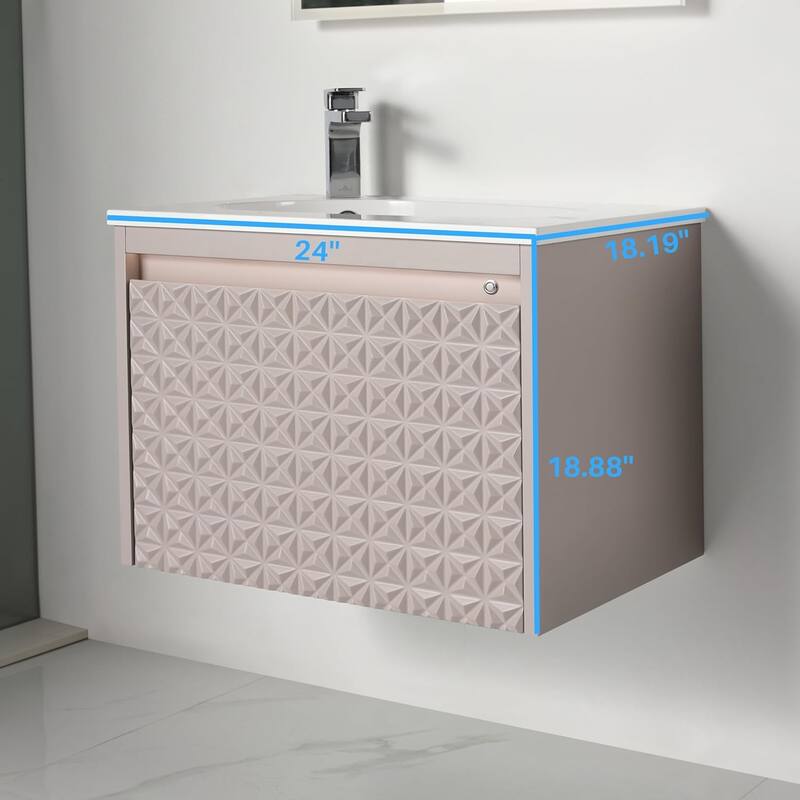 Blossom Wall Mounted Bathroom Vanity with Sink