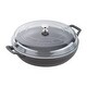 preview thumbnail 3 of 51, STAUB Cast Iron 3.5-qt Braiser with Glass Lid Matte Black