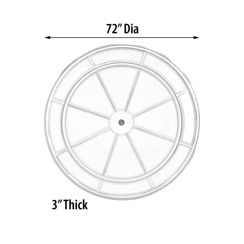 Refined Large Round Ceiling Medallion 72 Inch Diameter - White