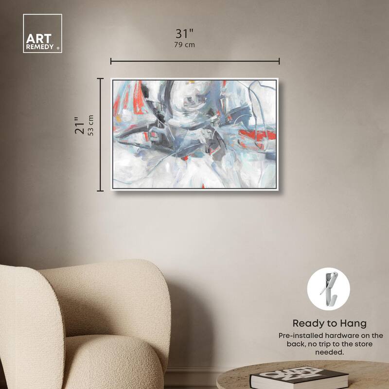 Grey Touches Canvas by Art Remedy