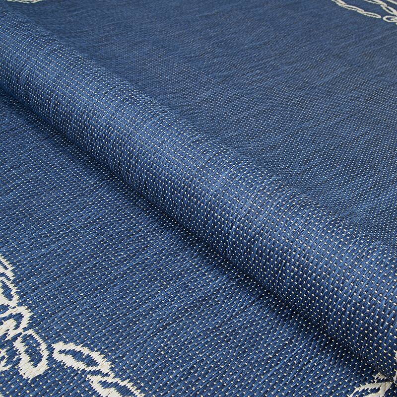 Dream Decor Rugs Pergola Link Blue Ivory Indoor Outdoor Area Rug
