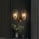 preview thumbnail 2 of 25, Fenro Modern 3-Light Luxury Brass Bathroom Vanity Light Textured Glass Wall Sconce