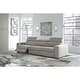 preview thumbnail 1 of 2, Signature Design by Ashley Mabton Gray Power Reclining Sofa - 118"W x 40"D x 31"H 118"W x 40"D x 31"H - Grey