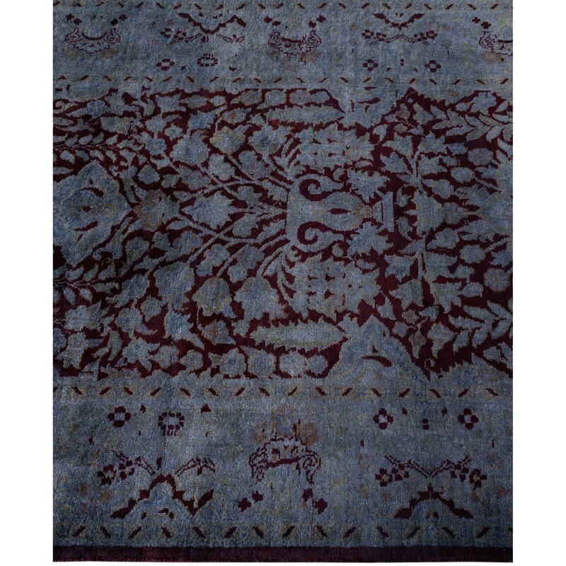 Overdyed One-of-a-Kind Hand-Knotted Area Rug - Gray - 2' 6" x 9' 3"