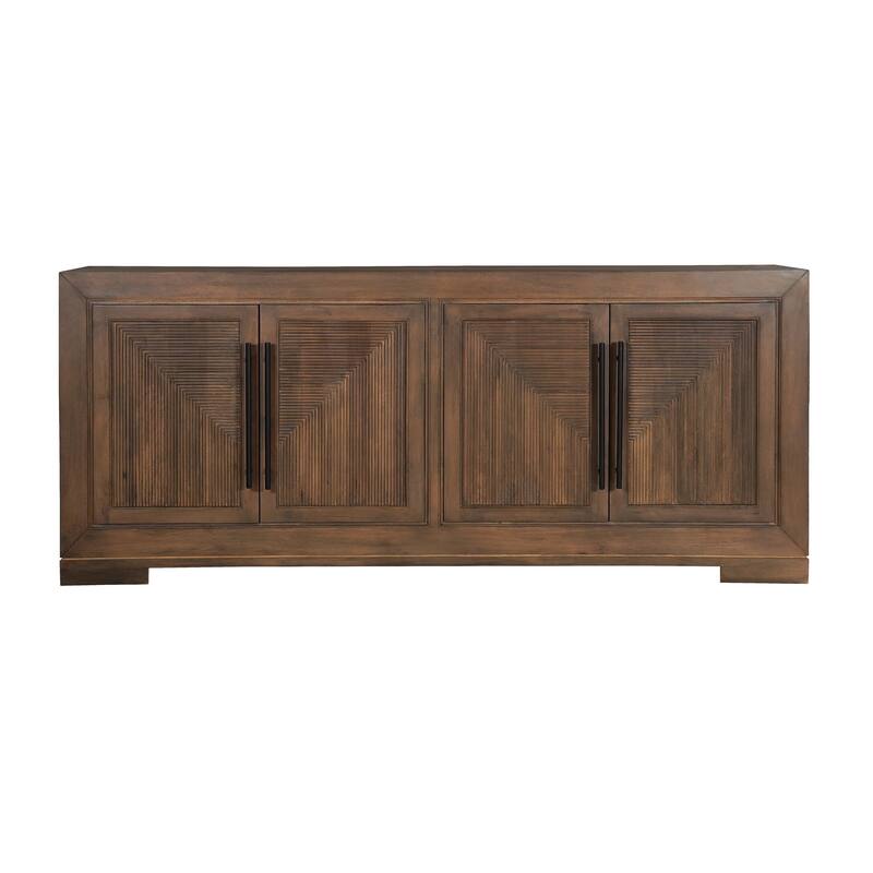 Willow 4-door Geometric Solid Wood Sideboard