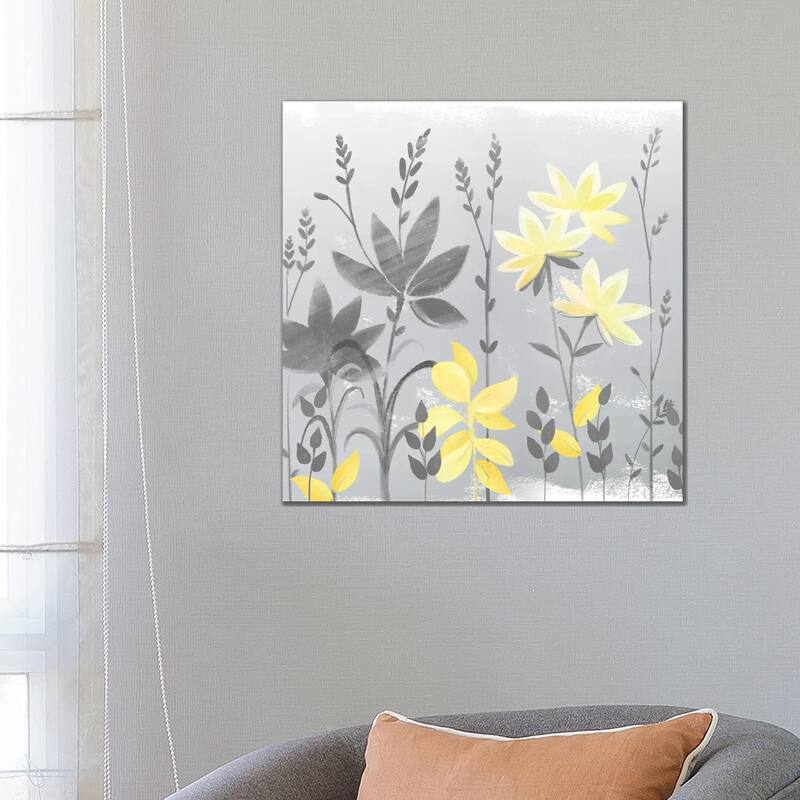 iCanvas "Soft Nature Yellow & Grey II" by Northern Lights Canvas Print - 26x26x1.5