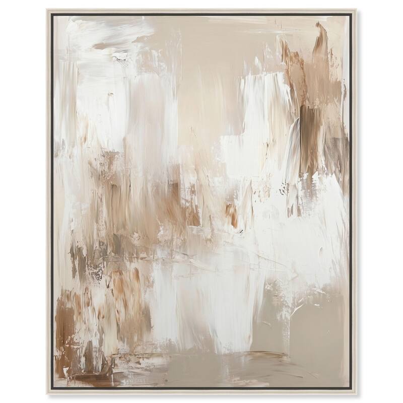 Latte Layers I Canvas by Art Remedy - Silver - 20" x 24"