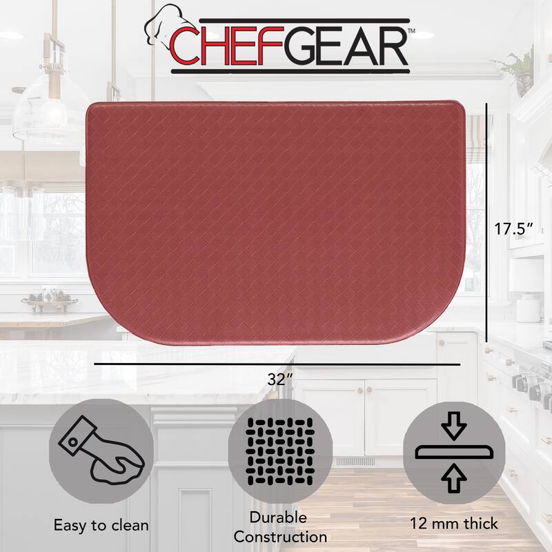 Chef Gear Playa Wedge Basketweave Anti-Fatigue Kitchen Wellness Mats