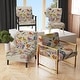 preview thumbnail 11 of 11, Designart "Segment Layers Of Marbled Rock" Upholstered Floral Accent Chair - Mid-Century Arm Chair For Bedroom