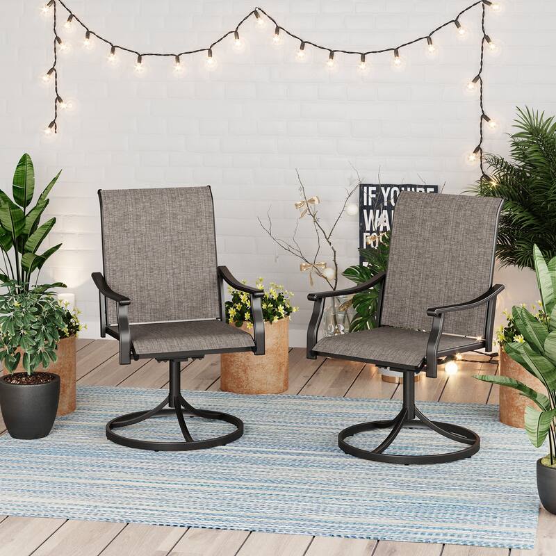 MAISON ARTS 2/4-Piece Patio Dining Chair, High Back Textilene Fabric Padded Armchairs