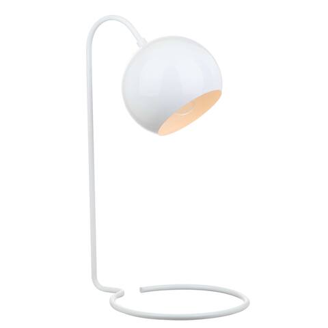 SAFAVIEH Lighting 22-inch Bartolo White Task LED Table Lamp - 14"x11"x22"