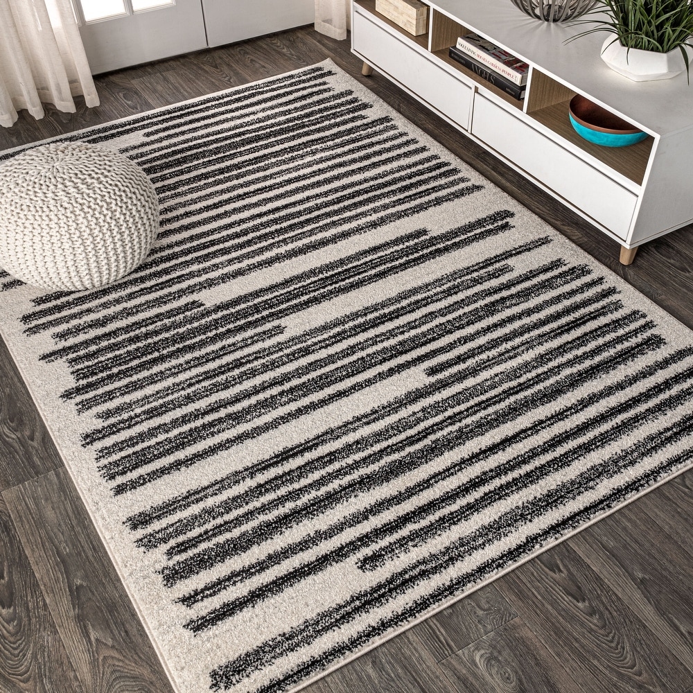 4' X 6' Chevron Modern Concentric Squares Indoor/outdoor Area Rug