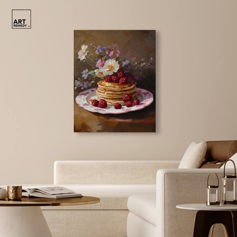 Raspberry Pancakes I Canvas by Art Remedy, Gallery Wrapped