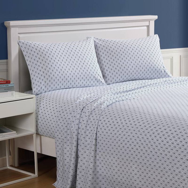 Nautica Printed Cooling Bed Sheet Sets